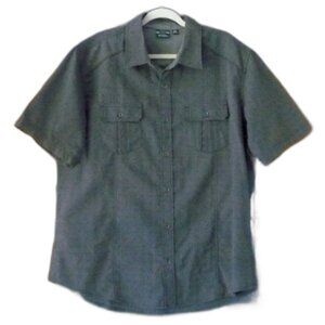 BURNSIDE GRAY SHORT SLEEVE SHIRT SIZE XXL 2XL